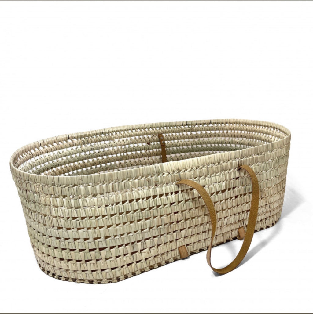 Panier couffin & matelas grand anses cuir