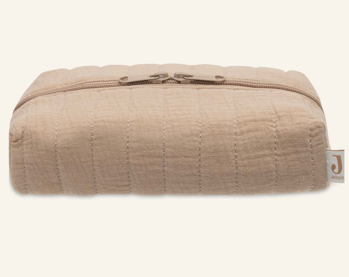 Housse pour Lingettes - Gaze de Coton - biscuit
