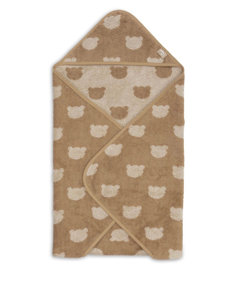 JOLLEIN — Cape de bain bébé éponge 75x75 cm Jacquard Teddy Bear