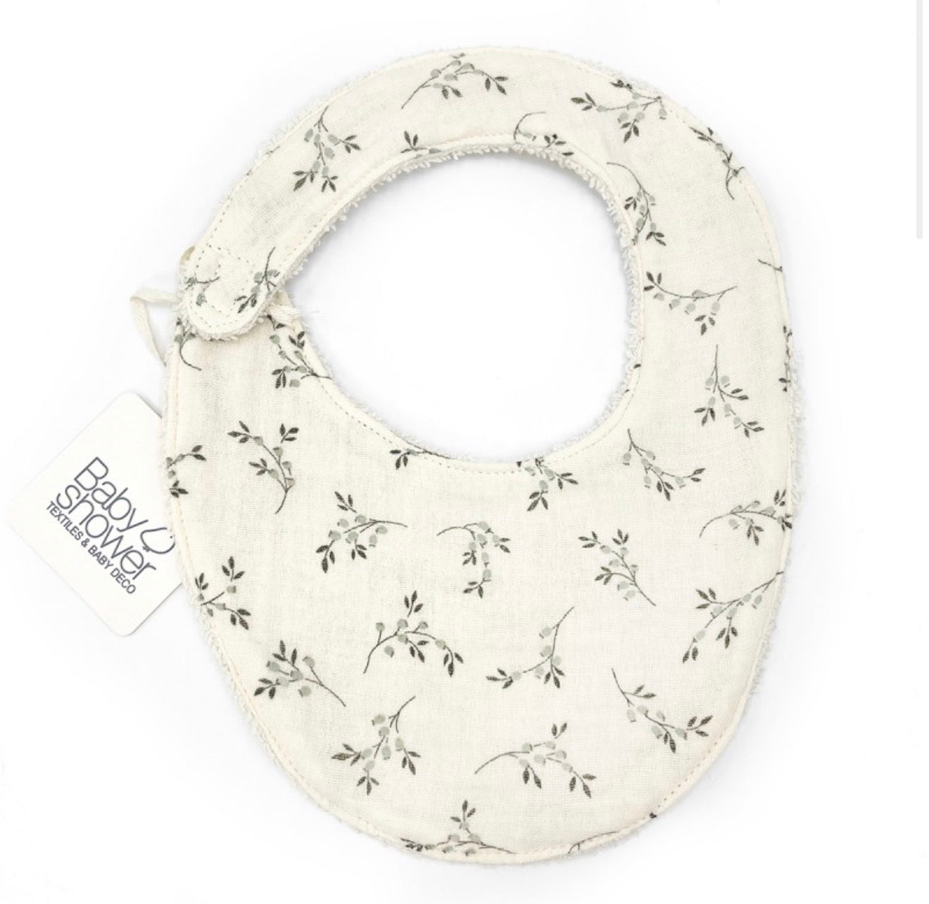 Bavoir olive bloom