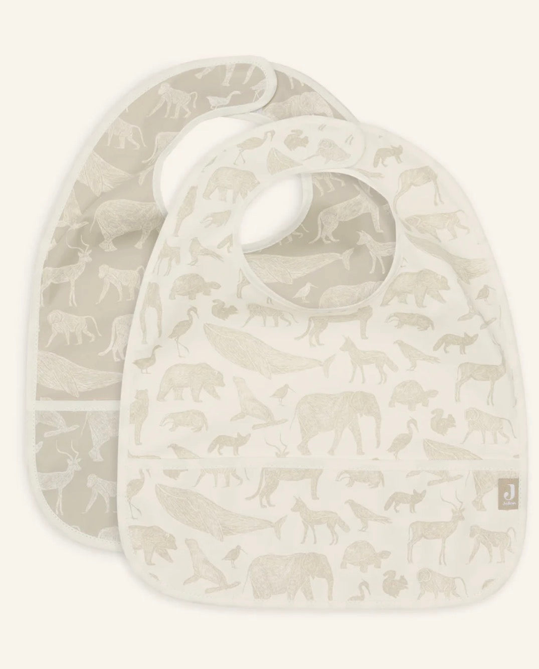 Bavoir Imperméable - Animals - 2 Unités- Olive Green