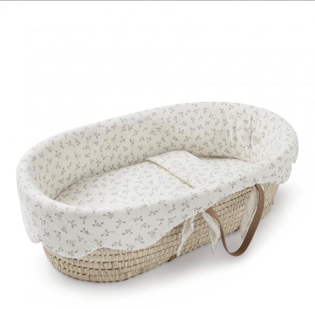 Panier couffin & matelas grand anses cuir