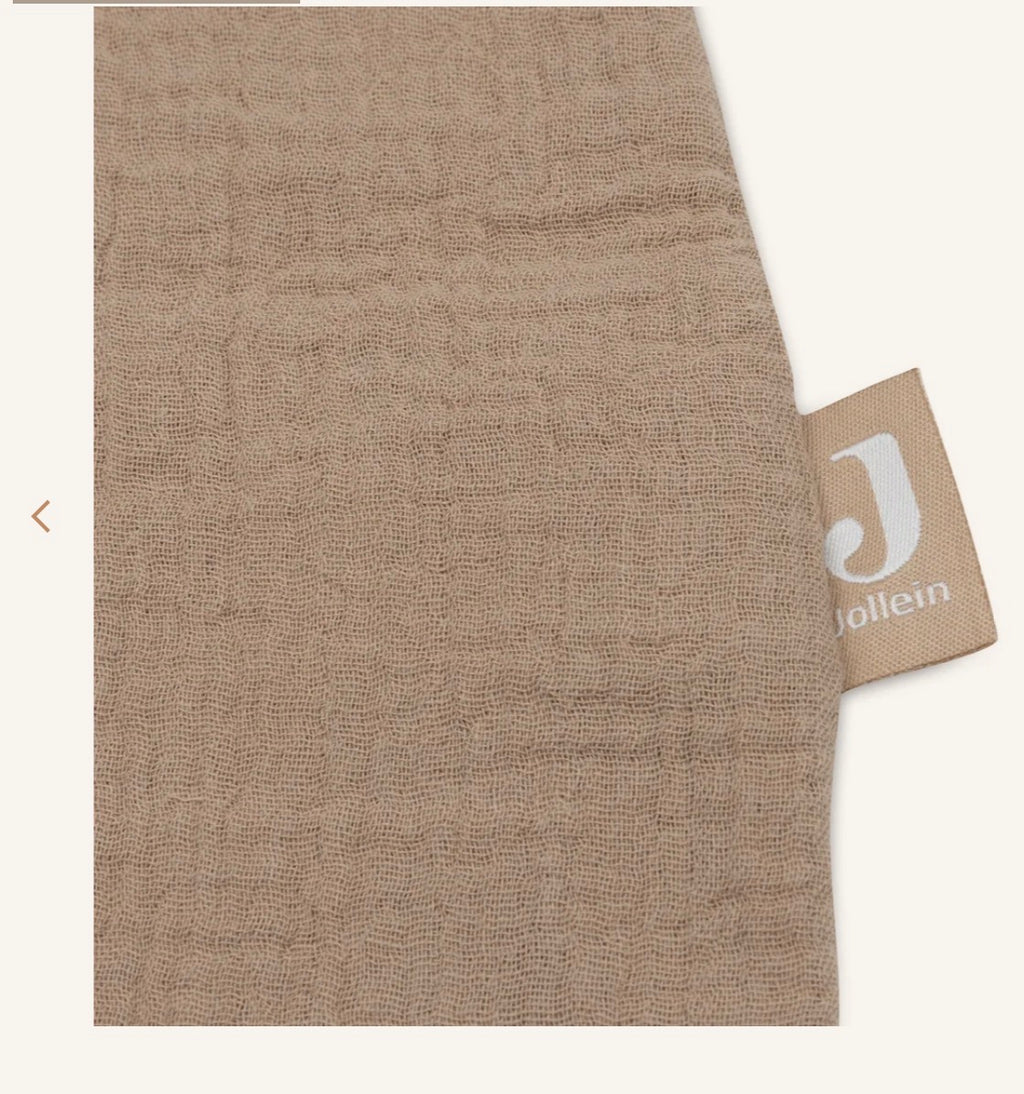 Gigoteuse naissance - gaze de coton 60cm - biscuit