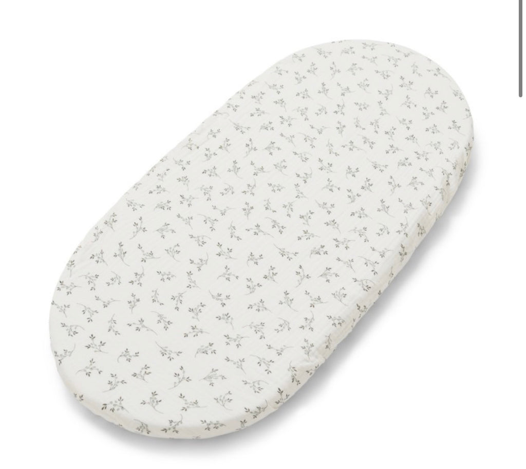 Draps housse pour couffin olive bloom