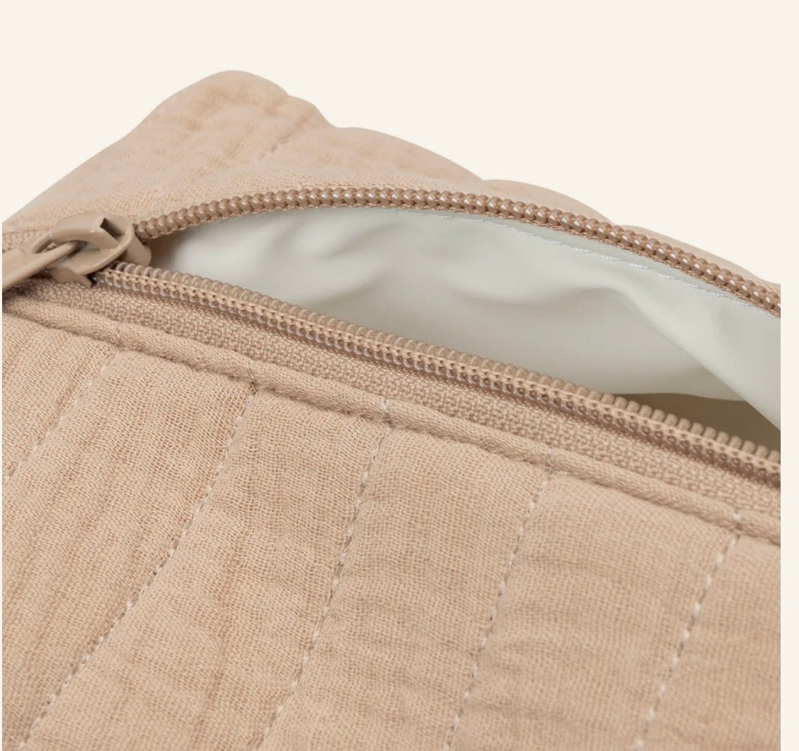 Housse pour Lingettes - Gaze de Coton - biscuit