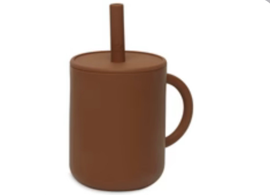 Gobelet en silicone caramel