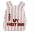 CHILDHOME, My First Bag Sac a dos Enfant - Rayures - Nude/Terracotta