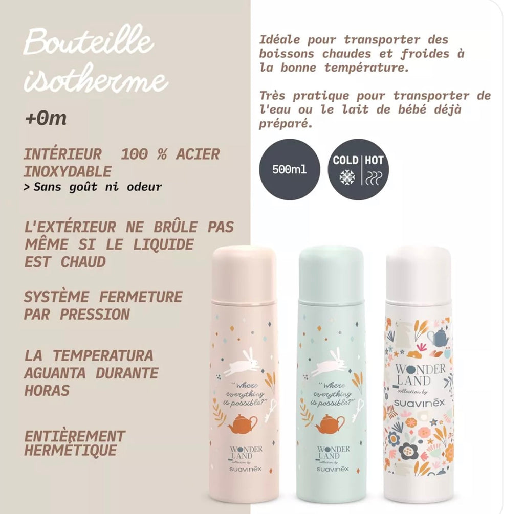 SUAVINEX, Bouteille isotherme 500ml Wonderland
