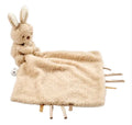 Couverture de réconfort pour bébé TEDDY avec doudou – 27 x 27 cm – Lapin Doudou – Beige